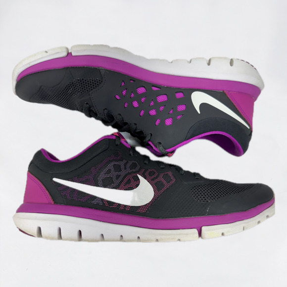 Nike Flex 2015 Run Shoes 709021-001 Women Size 8.5 Fuchsia Lace Up Lightweight - Picture 5 of 13